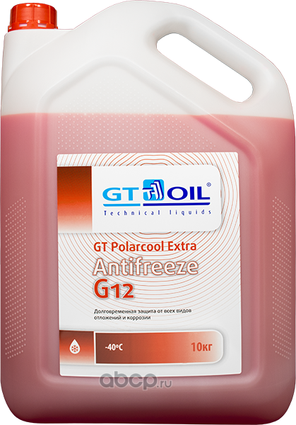 Антифриз GT Polarcool Extra Antifreeze G12 красный,10кг